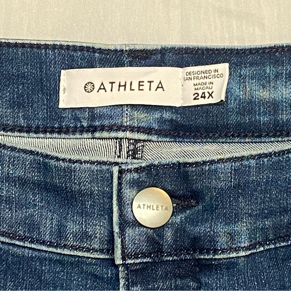 Athleta Sculptek Distressed Skinny Jeans All Around Stretch High Rise Size 24X - Picture 2 of 12